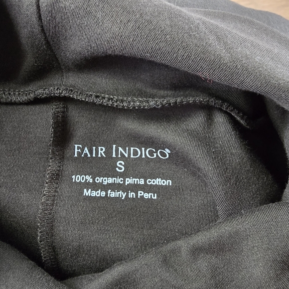 Fair Indigo Organic Pima Cotton Cowlneck Dress Size Small - Picture 11 of 12